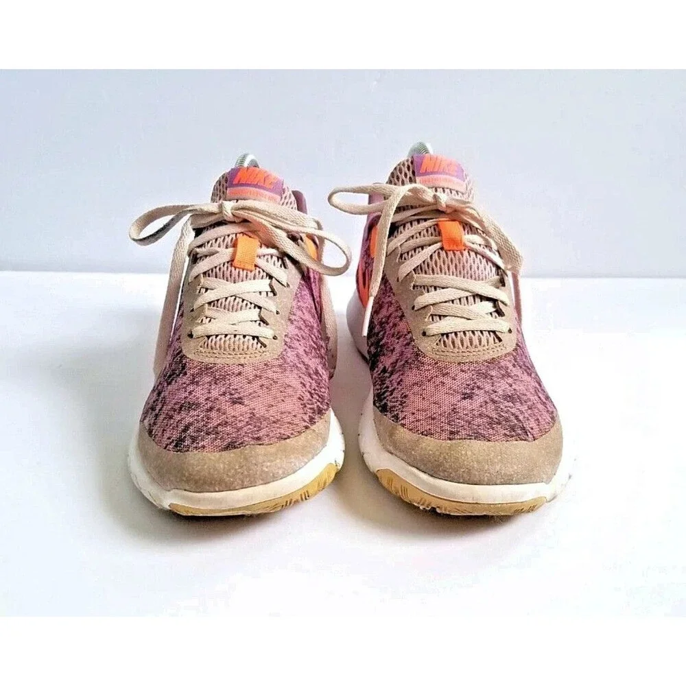 NIKE Flex Experience RN 6 Iced Lilac Bright Mango Running Shoes Sneakers US 8.5